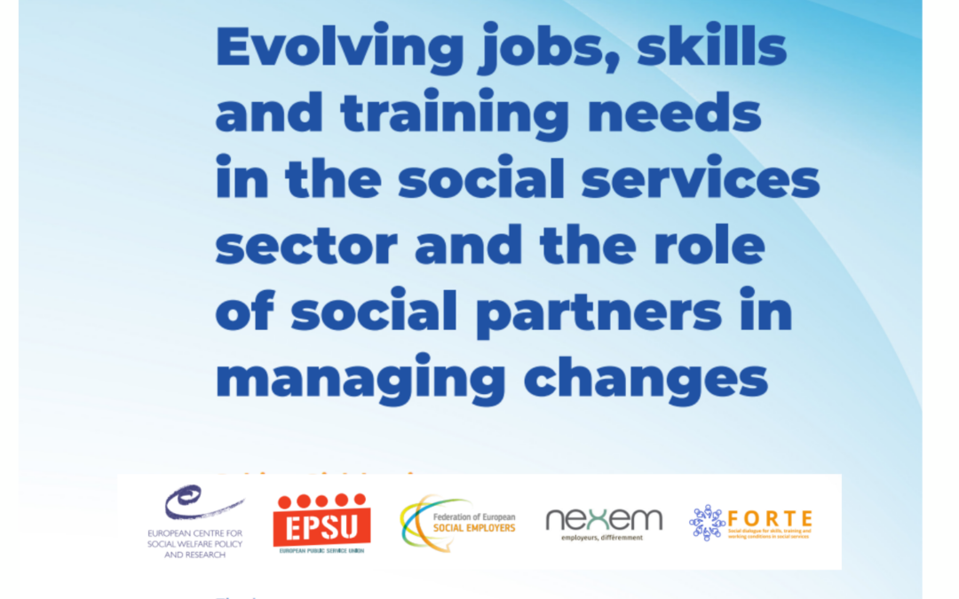 Evolving jobs, skills and training needs in social services