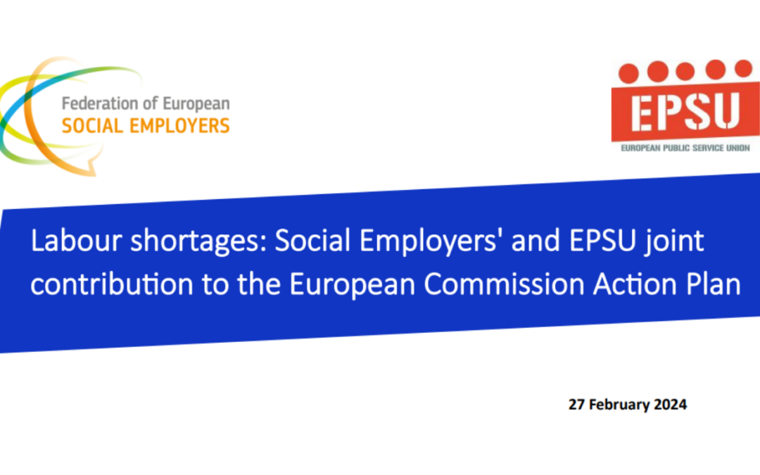 European Commission’s Action Plan on Labour and Skills Shortages: The Social Employers and EPSU Joint Contribution